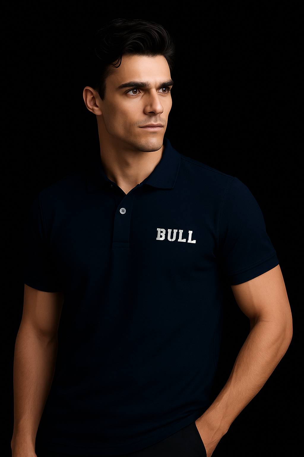 Premium Navy Blue Pique Polo T-Shirt Fabric – Soft, Durable & Stylish | Pakistan - Image 2